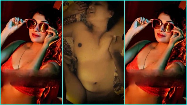 Tusu Saha s Threesome Bang Stripping Fully Nude Giving Blowjob Boob Press and Fucked Hard