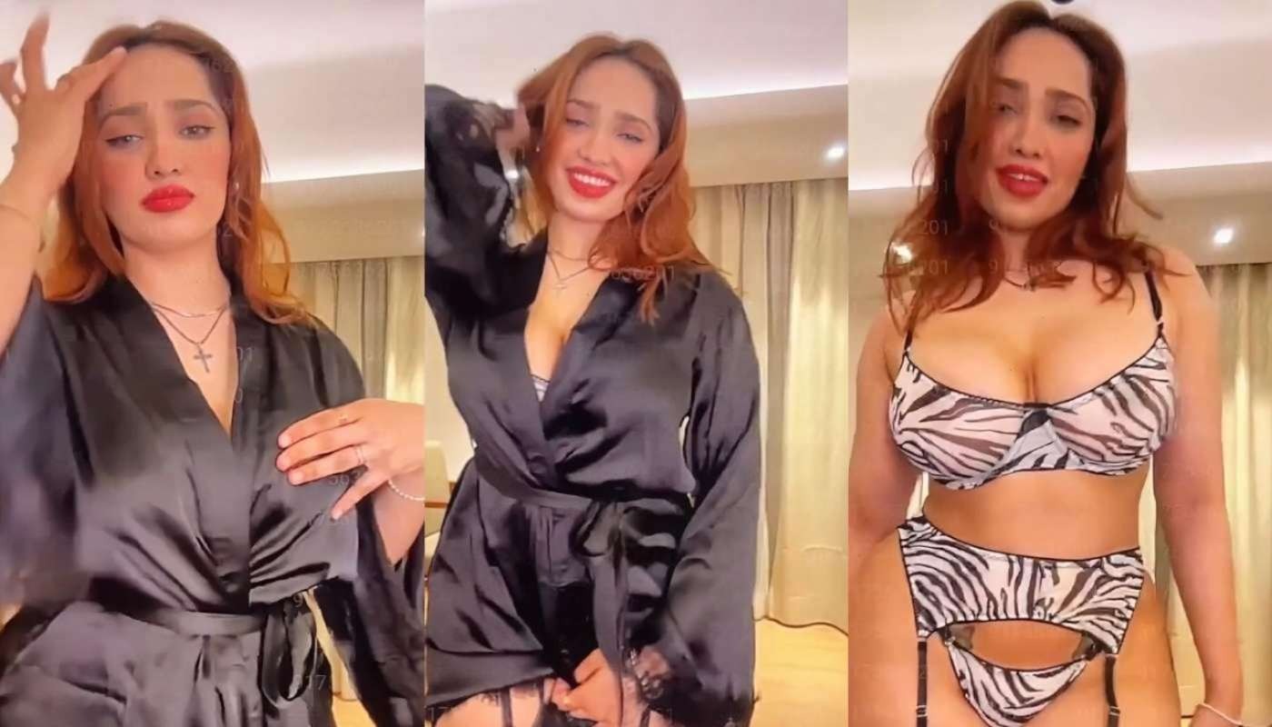 Aditi Mistry Nude Zebra Bikini Nipple Live Part 1